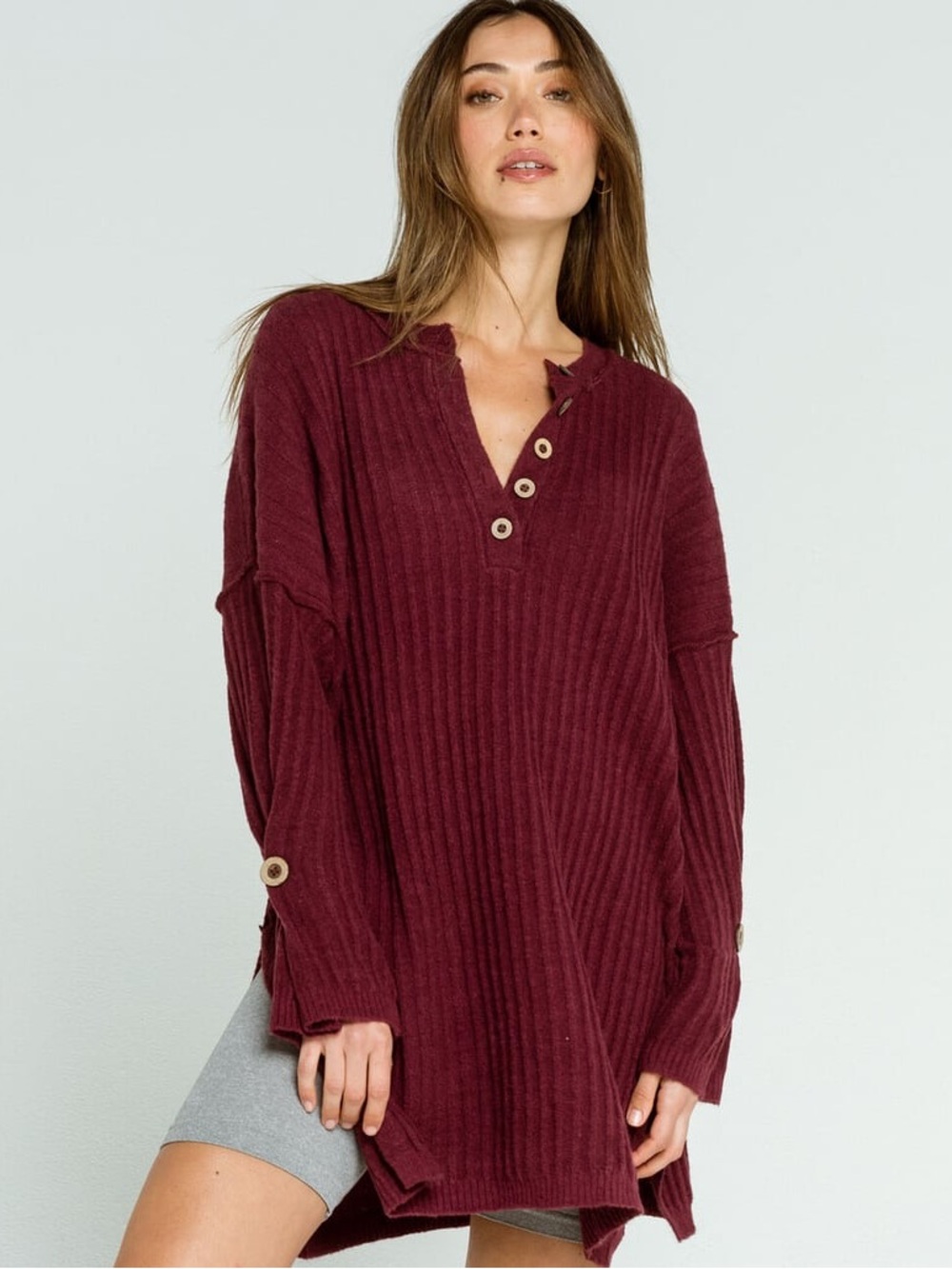 Free People Around the Clock Pullover Sweater Medium